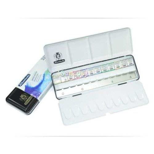 SCHMINCKE Horadam Watercolor Pearl Metallic Ltd Edition 12 Half Pan Travel Set, Acuarelas Profesionales