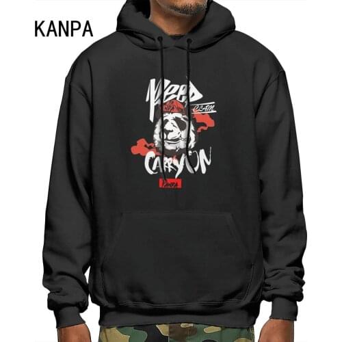 KANPA 2021 Autumn New Fashion graffiti Mens Hoodies Graphic Bear Personality Pattern Print Hoody Men Workout Top Sweatshirts