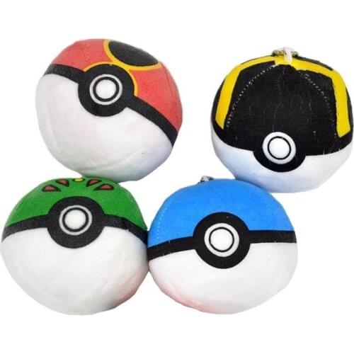 Wholesale 20pcs/lot 7cm Cartoon Animal Pikachu Pokemon Ball Plush Toys Gifts For Boys Girls