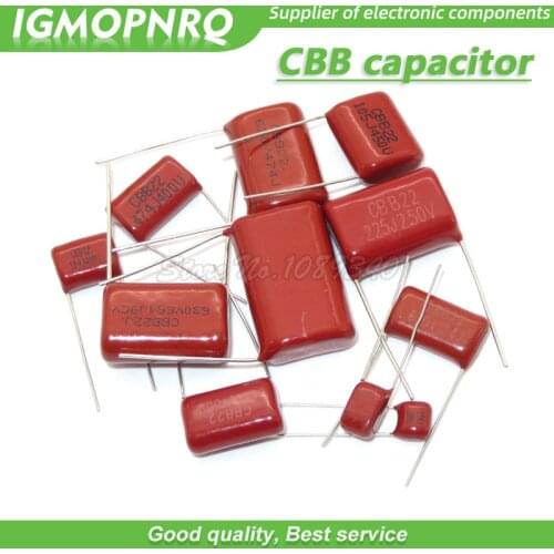 10PCS 1500V104J 630V684J 250V475J 250V475J 630V224J 400V684J 63V105J 630V104J 400V105J CBB Polypropylene film capacitor