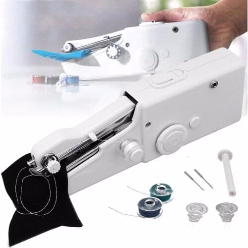 Mini Portable Stitch Sew Handheld Sewing Machine Quick Handy Cordless Repair