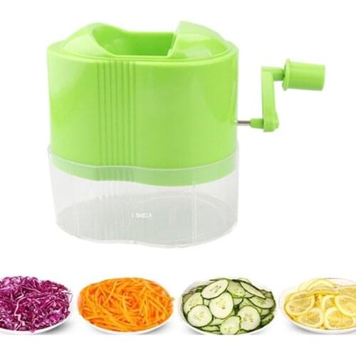 Durable Hand Operated Onion Slicer 360° Rotating Blade Disc Portable Simple Peeler Household Vegetable & Fruit Slicer