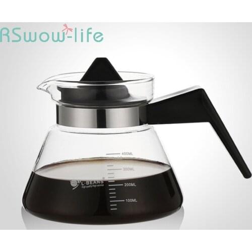 Heat-resistant Glass Teapot Hand-washed Coffee Pot Small Cute Flower Teapot 400ML Glass Coffee Cups For Coffee Set
