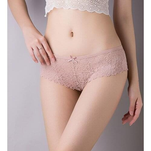 Sexy Lace Panties Women Fashion Cozy Lingerie Tempting Briefs High Quality Womens Underpant Low Waist Intimates Underwear