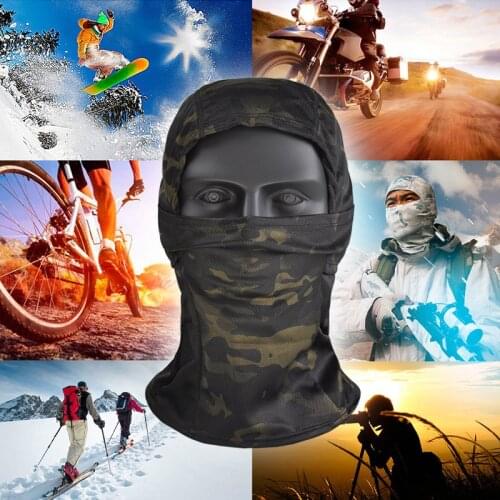 Military Camouflage Balaclava Outdoor Hat Fishing Hunting Hood Protection Army Tactical Full Face Scarf Head Face Mask Cover
