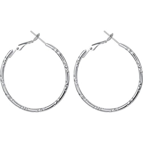 1Pair Simple Personality Twist Circle Big Hoop Earrings For Women Prevent Allergy Oversize Large Circle Earrings Wedding Jewelry