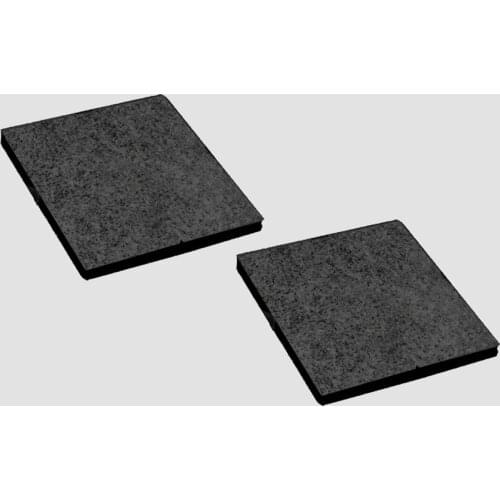 2 Pieces 295x235x10MM Odor Filter With Activated Charcoal For a Variety of Miele DKF 22-1 Extractor Hoods +Silver Ion Protective