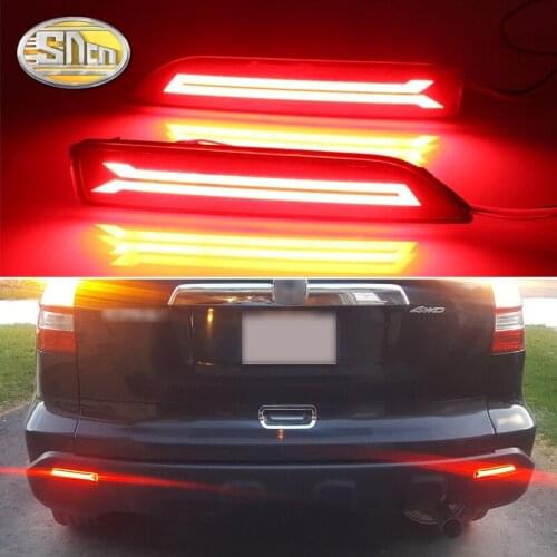 2-in-1 Functions LED Reflector Lamp Rear Fog Lamp Bumper Light Brake Light For Honda CR-V CRV 2007 - 2009