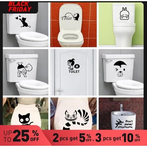 2020 New WC Decorative Stickers Wall Decals for Toilet wall sticker Waterproof Home Decor For toliet Rooms Diy Home Decoration