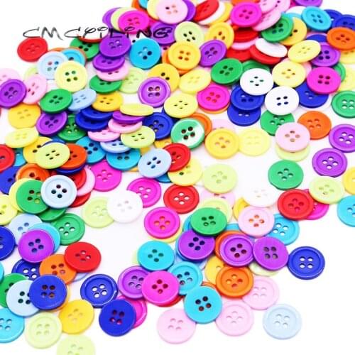 CMCYILING 15mm Mixed Resin Buttons For Diy Sewing Crafts Decorative Buttons For Clothes Children Botones 4 Holes 500Pcs
