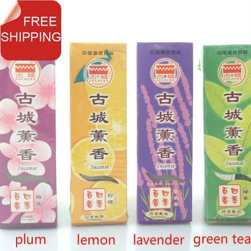 Pure floral essences,plum,lemon,lavender,green tea incense sticks.100 sticks+18cm.Sold seperately &by lot.Stick holder included