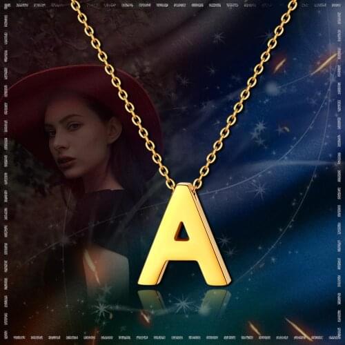BONISKISS 2020 Hot Initial Name Pendant Necklace for Women Gold Alphabet A-Z 26 Letter Jewelry Gifts for Women Men