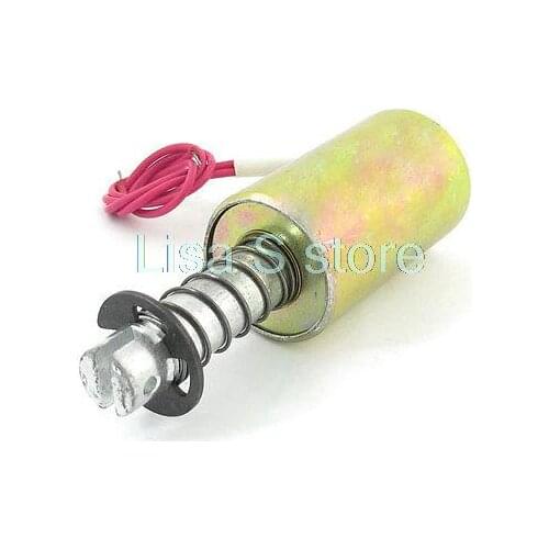 DC 12V 10mm 6Kg Pull Type Tubular Solenoid Electromagnet w Spring Return MQ8-Z57