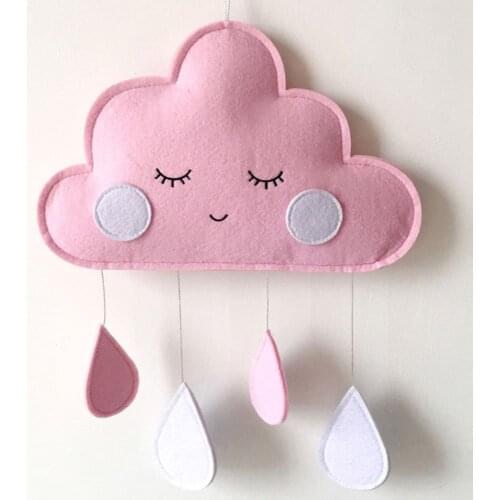 Nordic Style Children Tent Hanging Decoration Cloud Raindrop Pendant Girl Room Decor Nursery Baby Tent Ornament Photography Prop