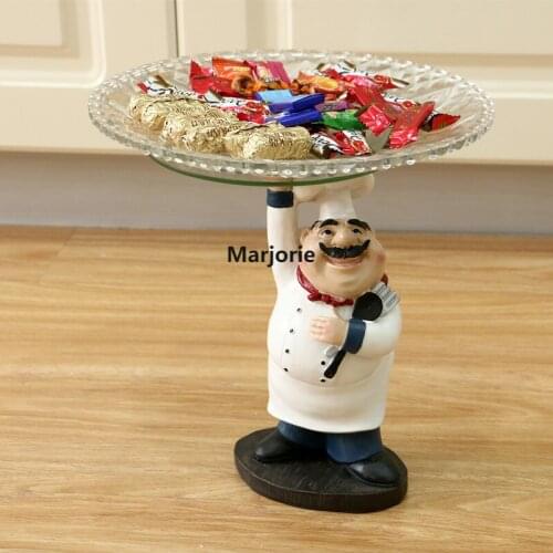 2021 European chef hand holding candy tray creative living room home fruit storage shop restaurant cashier multi-function tray