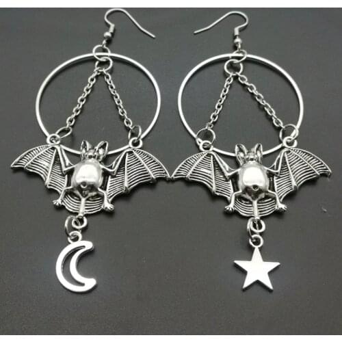 Halloween Moon, Star and Bat Dangles