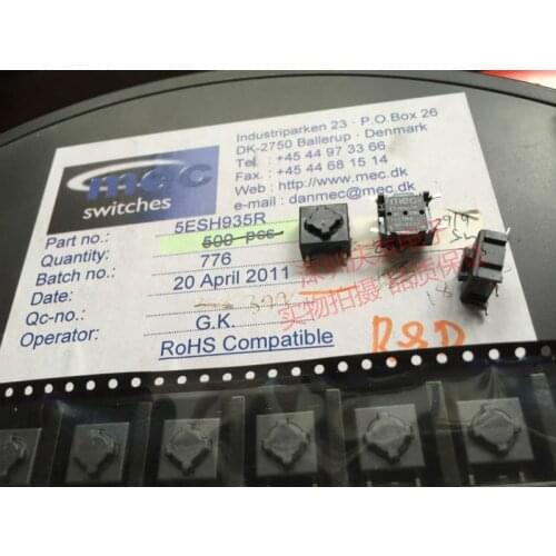 Import Denmark MEC 5ESH935R Button Switch 10*10mm Reset Button SMD Micro switch