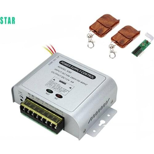 12V 5A Access Control Power 12VDC 3A Door Access Control System Power Supply With two piece remote controller