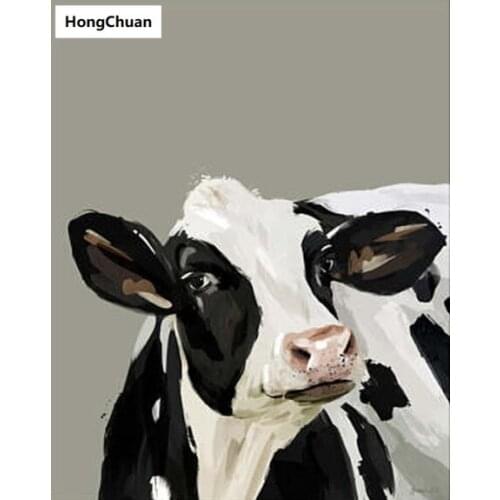Cow cartoon mural 5D DIY round/square diamond painting embroidery mosaic cross stitch home decoration new year gift