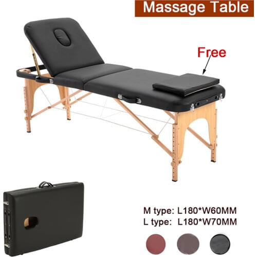 Folding massage table Massage Bed 3 Fold massage bed massage table table massage Massage chair Eyelashes Massage table