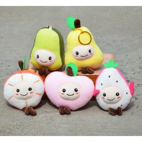 Fashion 12-15cm plush cute simulation Fruit vegetables doll soft Pendant bag decoration Keychain festival christmas gift friend