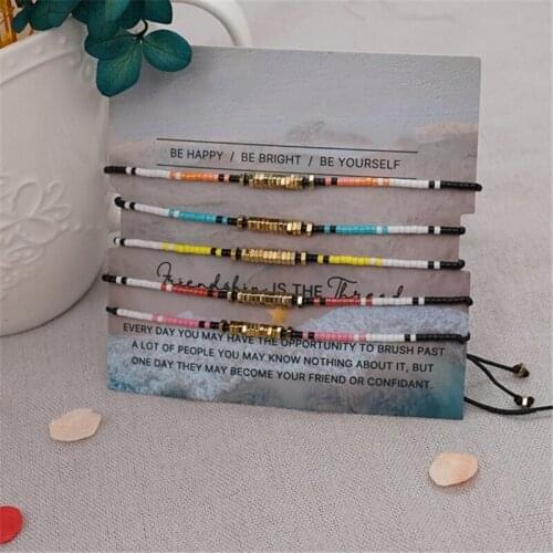 ORZTOON Fashion Boho Simple Seed Beads Miyuki Bracelet For Women Chic Braided Rope Beaded Wrap Bracelets Female Jewelry 2021 New