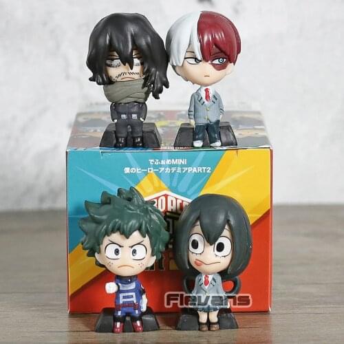 My Hero Academia Midoriya Izuku Todoroki Shoto Aizawa Shota Asui Tsuyu Kaminari Denki Mini PVC Figures Toys Set
