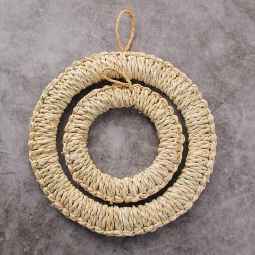 Japanese Style Handmade Straw Woven Corn Husk Set Kitchen Heat Insulation and Anti-scalding Placemat Dish Pan Mat