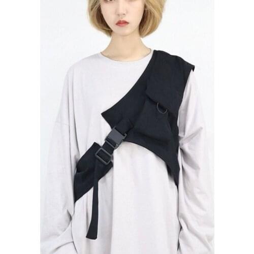New Harajuku Rock One Shoulder Buckle Cool Vest Accessory 2021