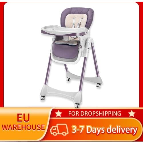 Luxurious Multi-Function Reclining Baby High Chair With Wheel Childrens Dining Table Chair Baby Sleeping Chair Easy Set Up