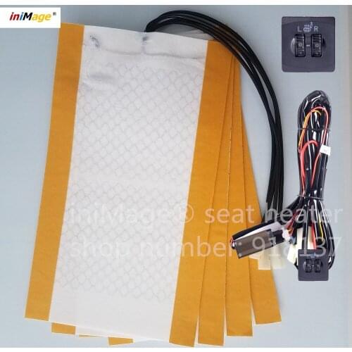 New style 2 seats installed,dual-dial 5-level seat heater,car seat cushion,switch 12v,car seat heater system,cover,heated pad