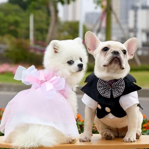 Boy Dog Clothes Wedding Suit Male Dog Clothing Tuxedo Poodle Schnauzer Bichon Pug French Bulldog Corgi Costume Pet Apparel Coat