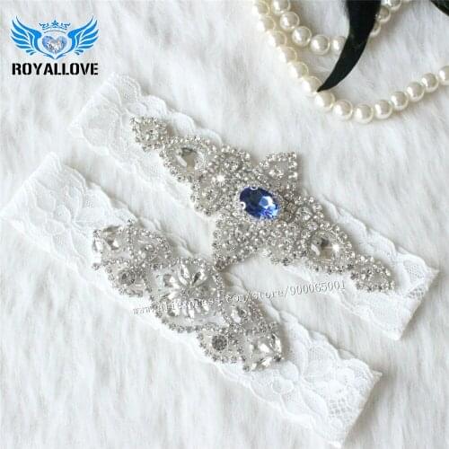 Wholesale Handmade Luxury Crystal Applique Rhinestones Wedding Garter Handmade Bridal garter Leg Garter Belt something blue