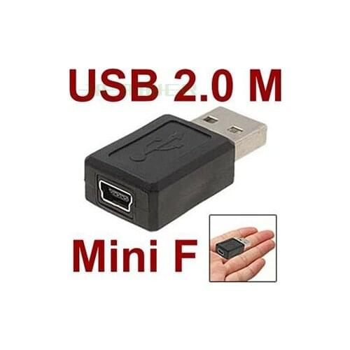 Wholesale USB 2.0 A type male to Mini 5pin USB B type 5pin female Connector Adapter convertorc 300pcs/lot