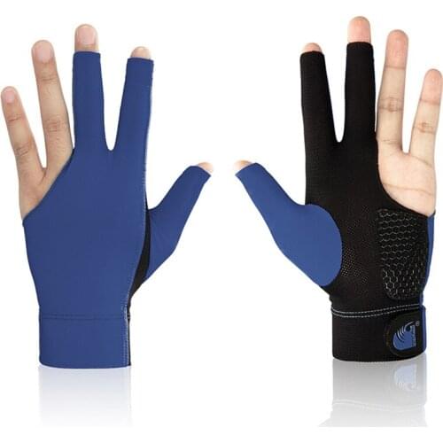 Boyiexin Three Fingers Billiards gloves Pool Snooker Elastic Lycra Glove for Left Hand