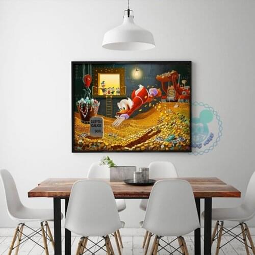 Disney Canvas Poster Painting Donald Duck Scrooge Mcduck Filmhd Canvas Print Home Living Room Bedroom Wall Pictures Art Painting