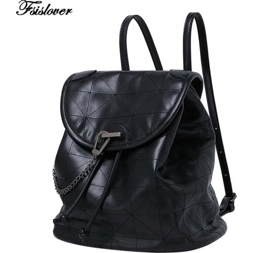 Fashion Drawstring Women Backpack High Quality Soft Leather Backpacks for Teenage Girls Female School Shoulder Bag mochila