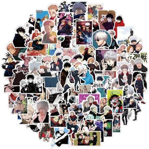 100PCS Jujutsu Kaisen Anime Stickers Skateboard Fridge Guitar Motorcycle Travel Luggage Classic Cartoon Sticker Toy for Kids