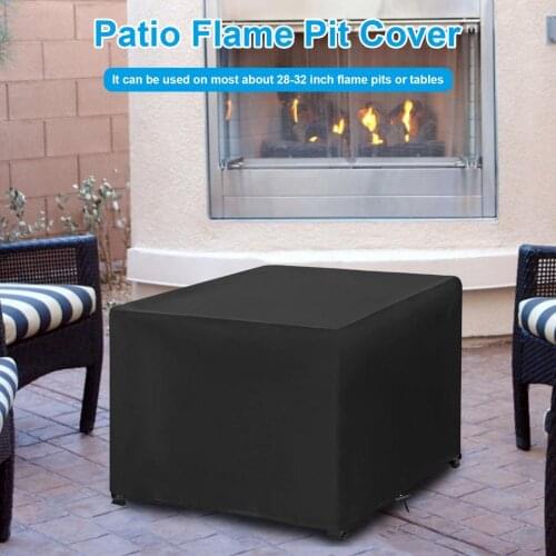 Waterproof Outdoor Patio Flame Pit Cover Dust Proof Garden Protector For Outdoor Fire Pit Stove Protection Case Cover