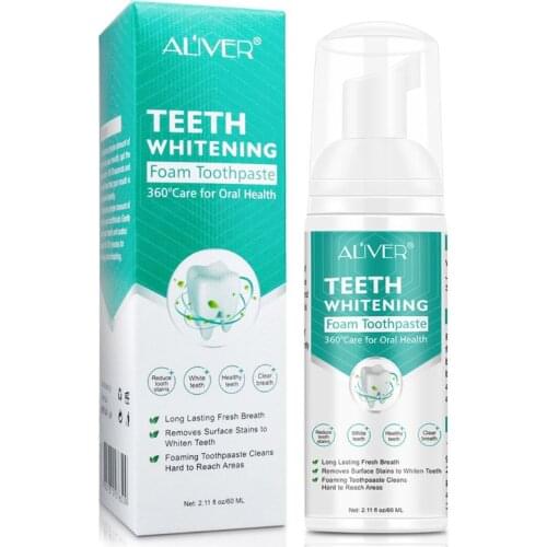 Toothpaste Whitening Foam Natural Mouth Wash Mousse Teeth Whitening Teethpaste Oral Hygiene Breath Dental Tool 60ml