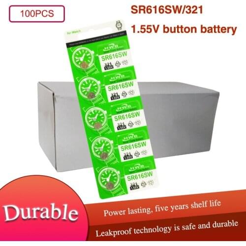 100Pcs FOR Maxell 321 100% Original Silver Oxide Watch Battery LONG LASTING SR616SW V321 GP321 JAPAN Made Watch Battery