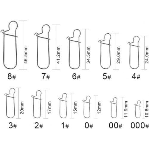 100Pcs Fishing Pins Enhanced Powerful Stainless Steel Strong Connector for Outdoor Fishing Pins