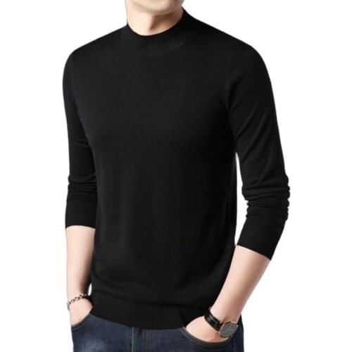 2020 New Autumn Men Sweater Fashion Brand Casual Sweater O-Neck Slim Fit Knitting Mens Sweaters and Pullovers Men Pullover Solid