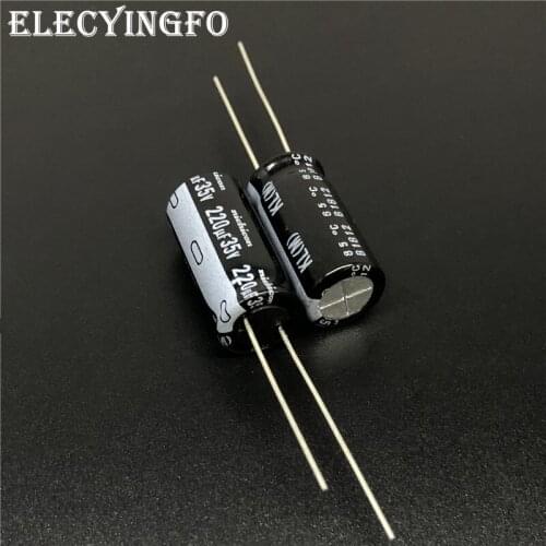 5pcs/50pcs 220uF 35V NICHICON KL 10x20mm 35V220uF Low Leakage Current Aluminum Electrolytic Capacitor