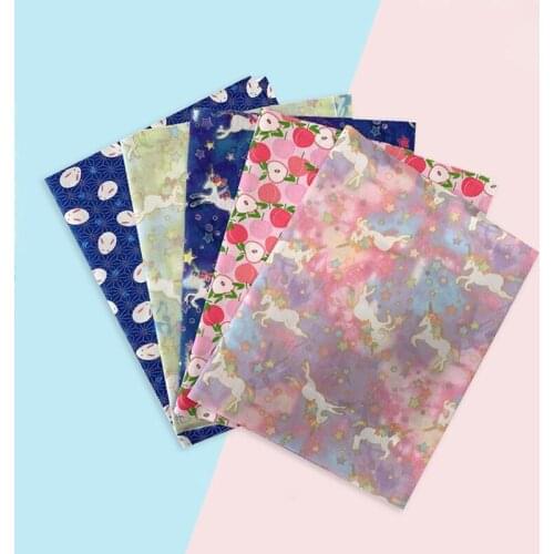 5pcs/lot,Colorful Thin Plain Cotton Fabric Patchwork For DIY Quilting& Sewing,Fat Quarters Bundle Tissue Tela Material