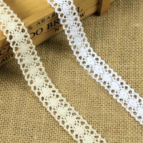 Buulqo 5yards/lot 2cm Cotton Lace Hometexile Cloth Wrap Knitting Embellishments DIY Patchwork Crafts Lace Trims scrapbooking