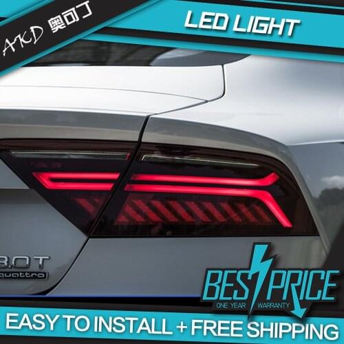 AKD Car Styling for Audi A7 Tail Lights 2011-2018 S7 LED Tail Lamp LED DRL Dynamic Signal Brake Reverse auto Accessories