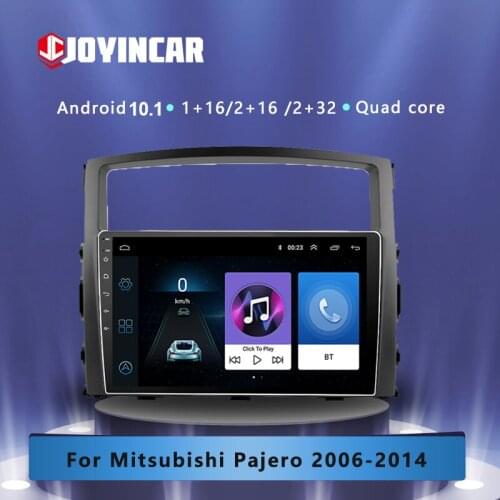 JOYINCAR Car Radio Multimedia Video Player Navigation GPS Android 10.1 2 Din For Mitsubishi Pajero 4 V80 V90 2006-2014 2din Head
