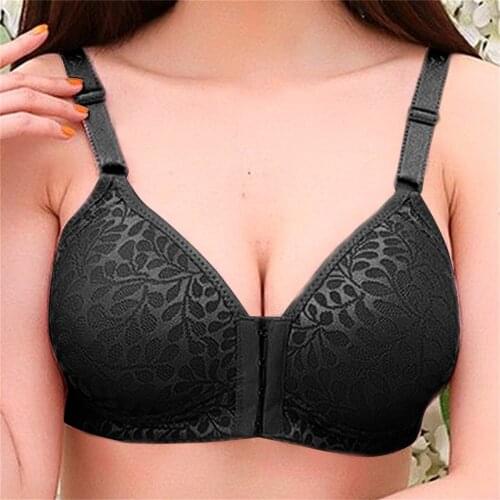 Seamless Sexy Bra Women Fashion Push Up Bras Wire Free Lingerie Full Cup Bralette Cotton Underwear Brassiere Front Closure #T1P