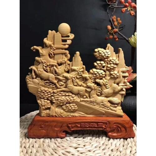Thuja double-sided carving crafts. Ornaments Bajun treasures fragrance, love collection office